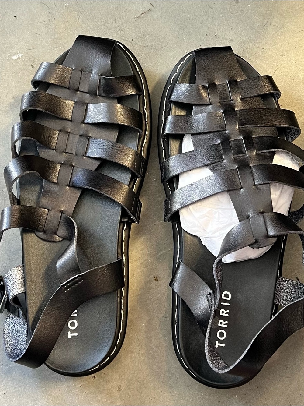 Torrid Black Fisherman Sandals